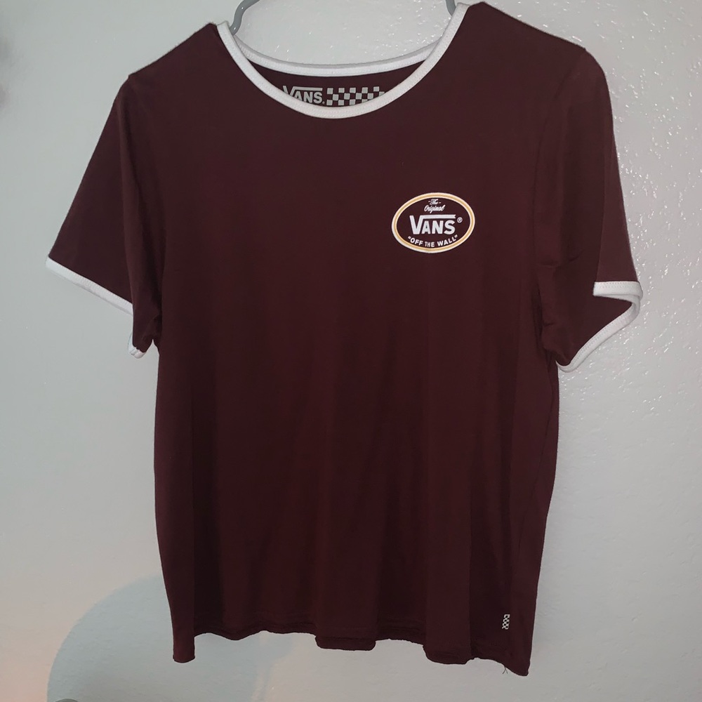Women’s Maroon Vans shirt
